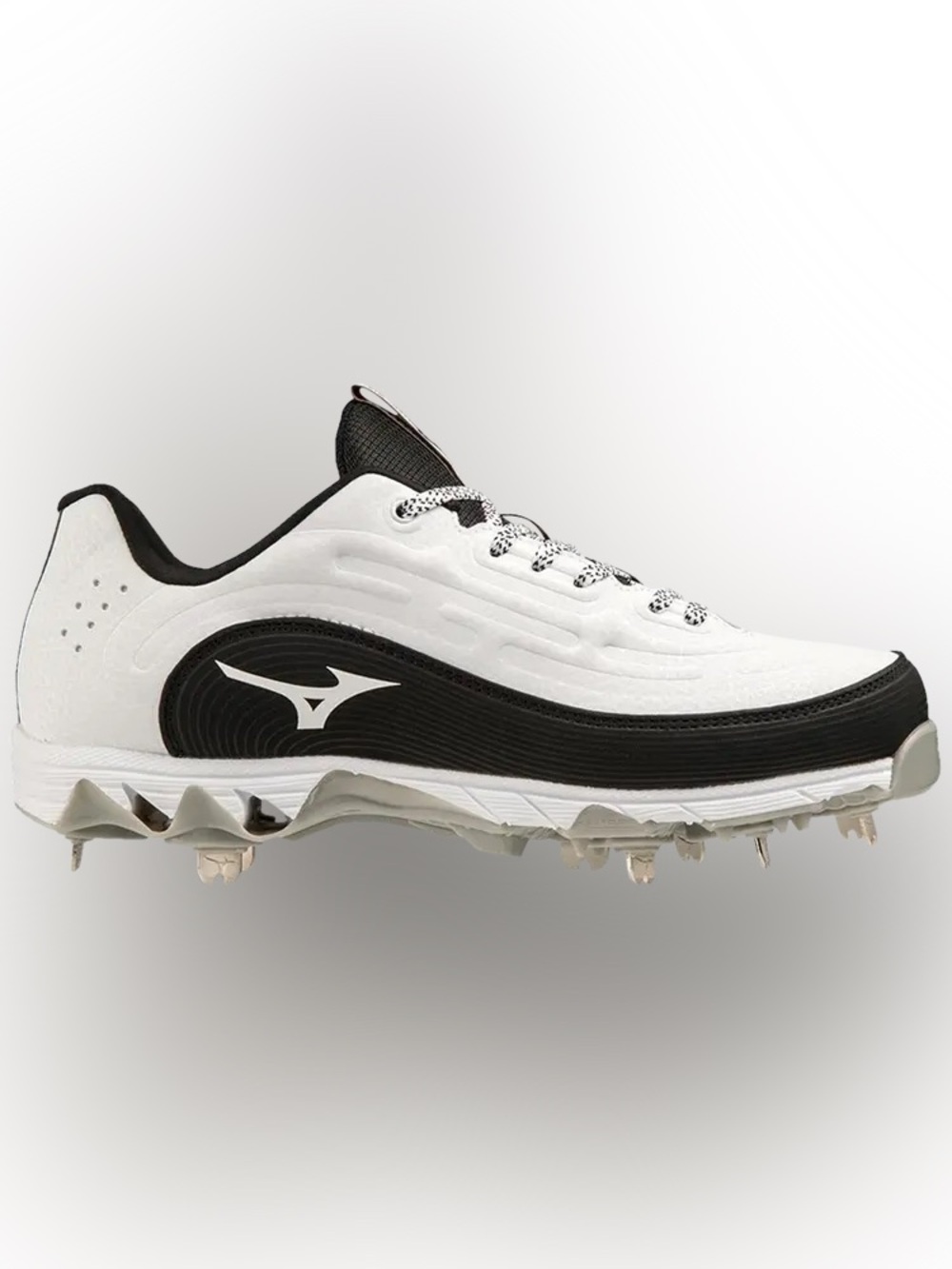 NEW [Mizuno] 9-Spike Swift 8 Low Top Metal Softball Cleat Black/White Womens 7.5
